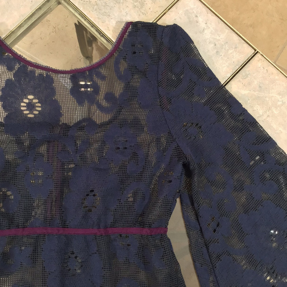 Free People Navy Blue Boho Cover- Up, Size L - Picture 8 of 8